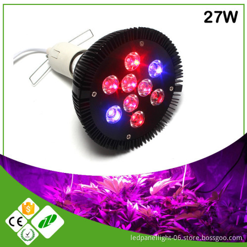 Red/blue 27W IP68 Waterproof high output led indoor plant grow light E27 base